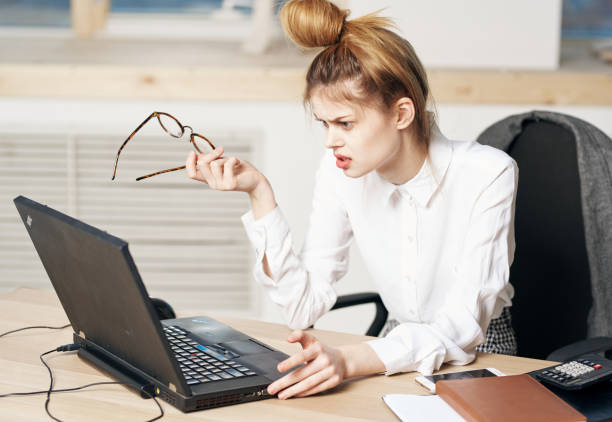 istock Business woman working desk laptop office technology executive manager 2138909155