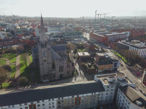 istock St. Patrick's Cathedral in Dublin, Ireland by Drone 2138935239