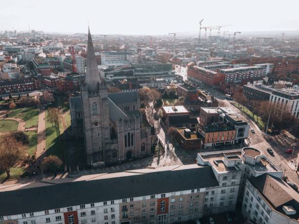 istock St. Patrick's Cathedral in Dublin, Ireland by Drone 2138936278
