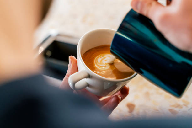 istock Barista make coffee cup latte art 2138942540