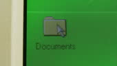 Retro Pc With Loading Code Console Programmer Open My Documents Green ...