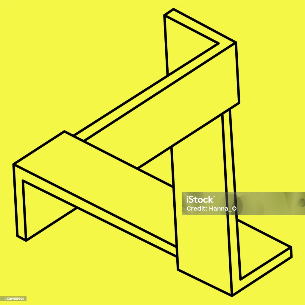 Abstract Infinity Triangle Impossible Triangle Optical Illusion Abstract Infinite Geometric Object ...
