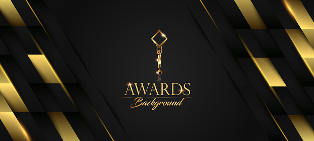 Black and Gold Award Background: A Modern and Elegant Celebration. Modern Award Background with Black and Gold Accents. Luxurious Black and Gold Award Template for a Prestigious Ceremony.