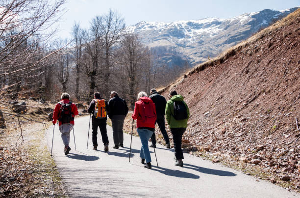 istock Elderly people walking on the mountain 2139124440