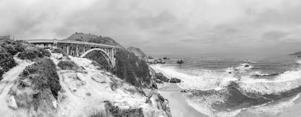 scenic beach landscape   at Carmel , California, Highway No 1, USA