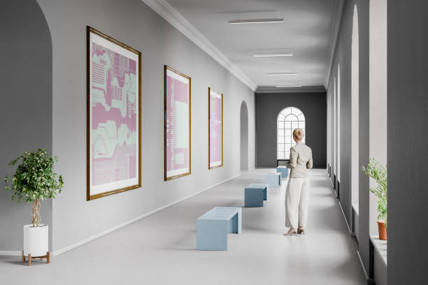 istock Woman in art gallery 2139173433