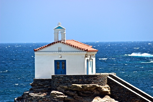 Greek church by the sea