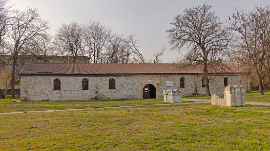 Vidin, Bulgaria - March 16, 2024: Archaeological Museum Epigraphic Center Historic Landmark at Baba Vida Street.