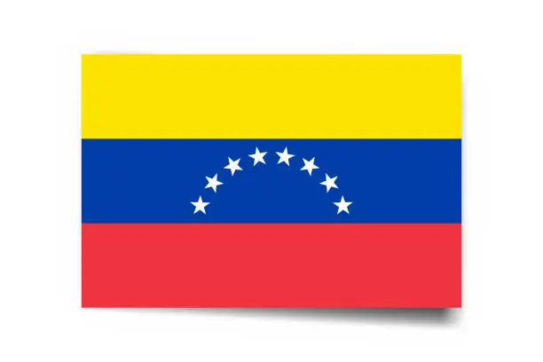 Vector illustration of Rectangle vector flag of Venezuela