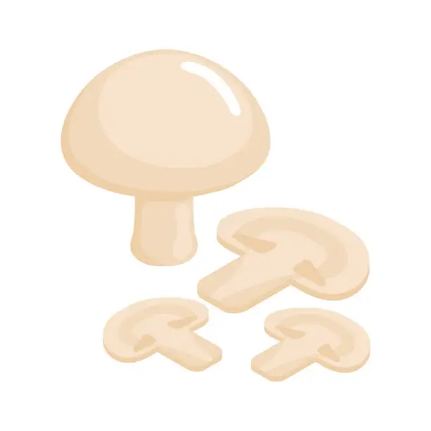 Vector illustration of vector cartoon illustration of mushrooms