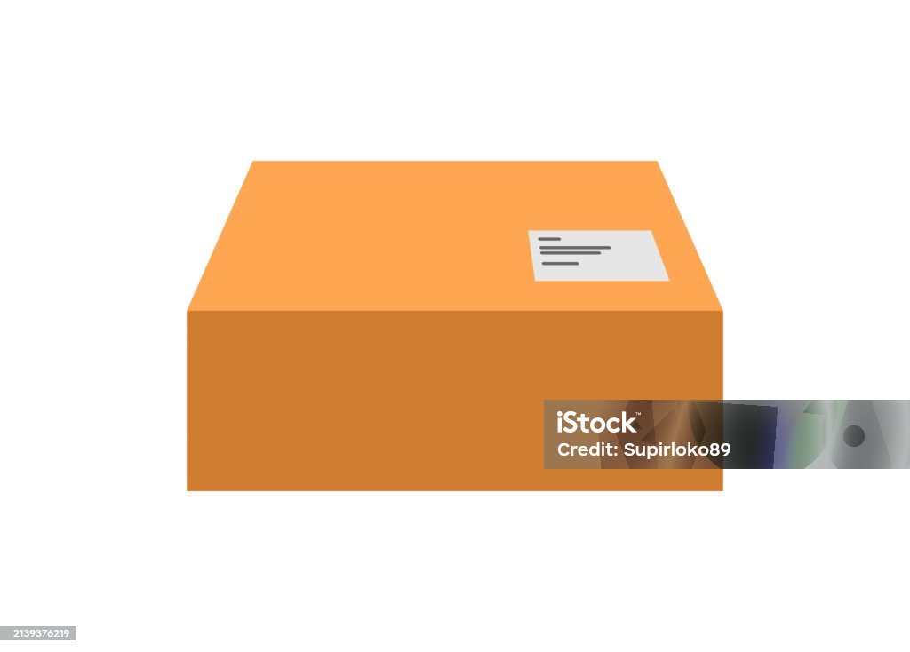 Package Box Vector View Package Box In Perspective View Simple Flat Illustration Stock ...