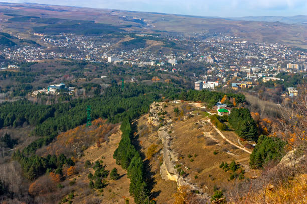 On an autumn day in the resort park of Kislovodsk.