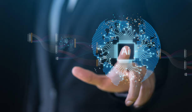 istock Concept of Artificial intelligence, AI robot, brain, idea, development, think, futuristic technology transformation, science, businessman holding AI brain, machine learning technology development 2139640871