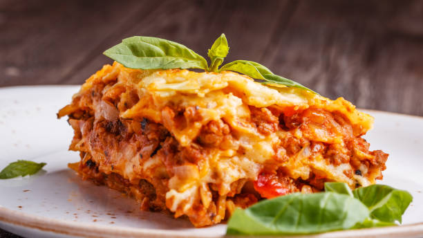 istock Traditional lasagna made with minced beef bolognese sauce 2139945429