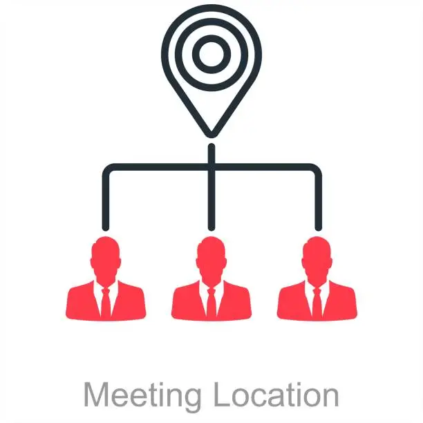 Vector illustration of Meeting Location