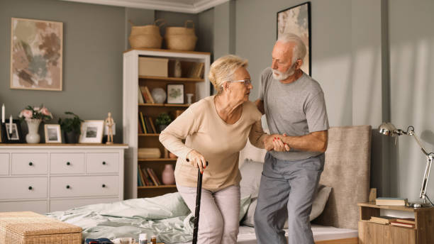 istock Elderly couple supporting each other in every phase in life 2140001836