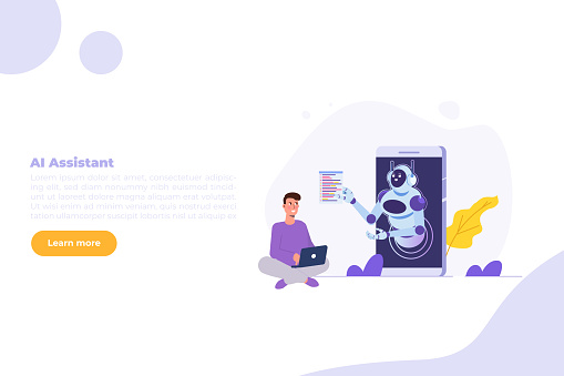 Small Bot Coding Coding Bot Chat Bot Developed Concept Vector Illustrations For Banner ...