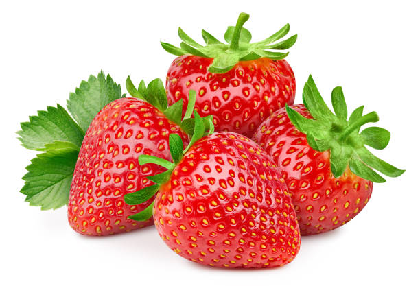 istock Fresh strawberry isolated on white background 2140037095