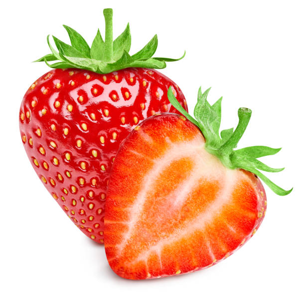 istock Fresh strawberry isolated on white background 2140038495