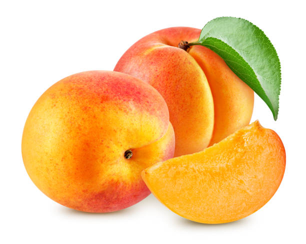 istock Apricot isolated on white background 2140040296