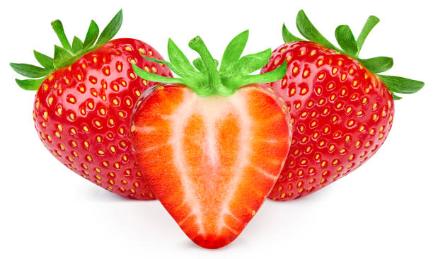 istock Fresh strawberry isolated on white background 2140040309