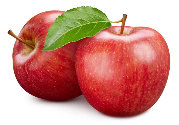istock Apple fruits and apple half. Isolated on a white background 2140044038