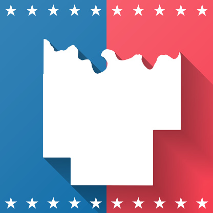 オクラホマ州ポントトック郡青と赤の背景に地図 アイコンのベクターアート素材や画像を多数ご用意 アイコン, アメリカ共和党, アメリカ