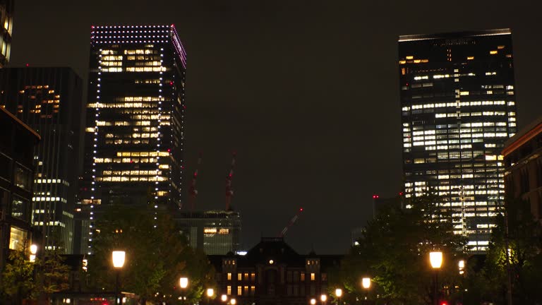 TOKYO, JAPAN : TOKYO STATION at night.