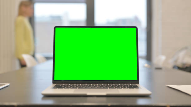 istock Laptop with Green Screen Chroma Key 2140107904