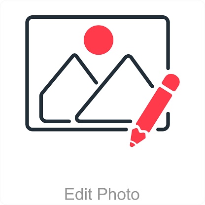 This is beautiful handcrafted pixel perfect Duo Line Black and Red Photography icon
