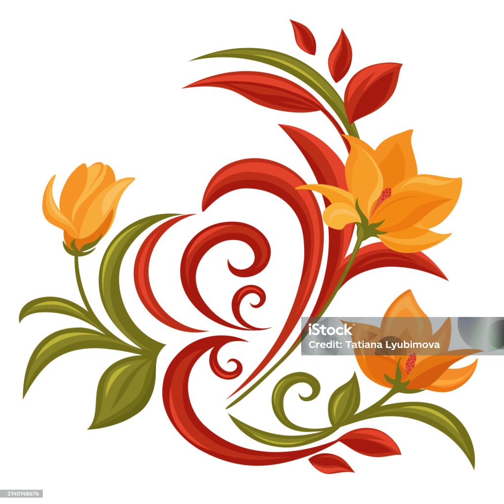 Beautiful Emblems Beautiful Flower Emblem Decorative Element Stock Illustration ...