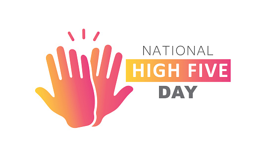 Ideal for National High Five Day celebration.