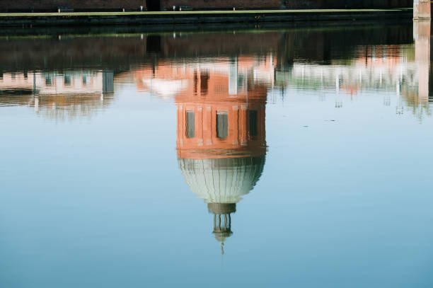 Dome de la Grave reflected on the Garonne river, Toulouse, France