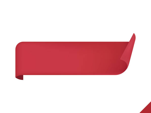 istock Red Banner Sticker, Blank Simple Clipart Desing Vector Art EPS10 2140167493