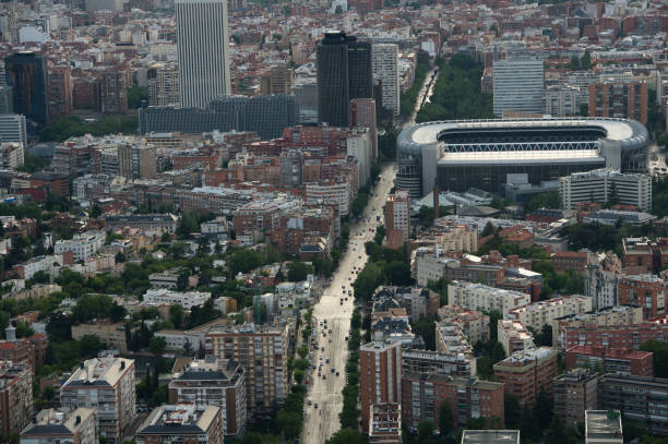 Cityscape skyline view of Madrid