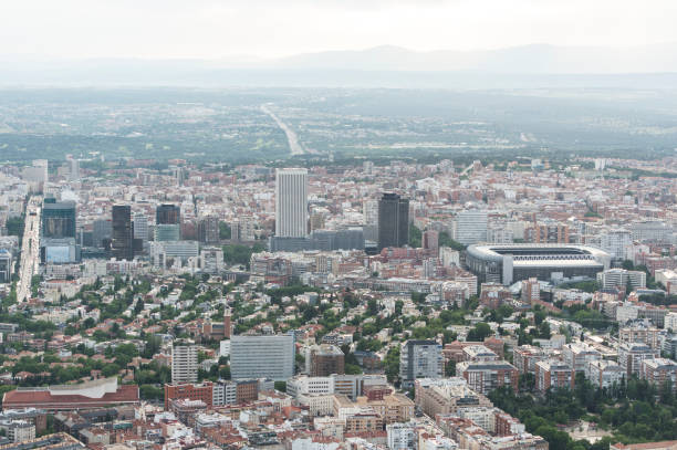 istock Cityscape skyline view of Madrid 2140171327