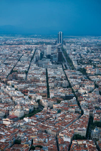 istock Cityscape skyline view of Madrid 2140173458