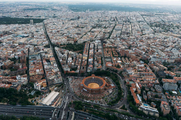 istock Cityscape skyline view of Madrid, bullfighter Las Vantas 2140173473