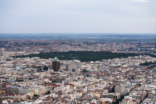 Cityscape skyline view of Madrid