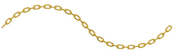 istock A link of golden chains in a curve. 2140175602