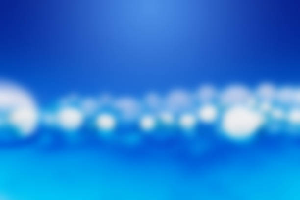 Blue bokeh, bubbles, circles, beautiful underwater, beautiful blurred background.