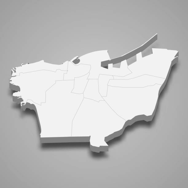 istock 3d isometric map of Beirut is a Governorate of Lebanon 2140281785