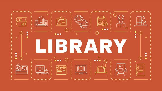Library Word Image Library Red Word Concept Stock Illustration - Download Image Now ...