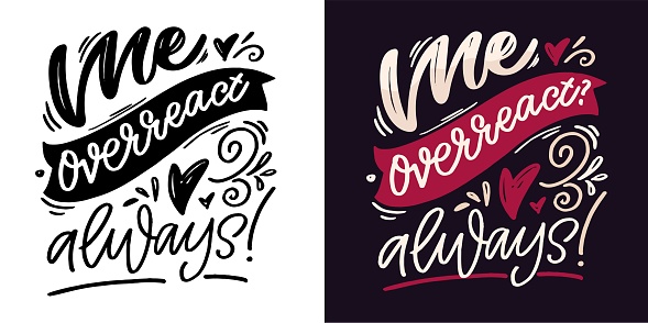 Example Of Slogan Lettering Set With Hand Drawn Lettering Quotes In Modern Calligraphy Style ...