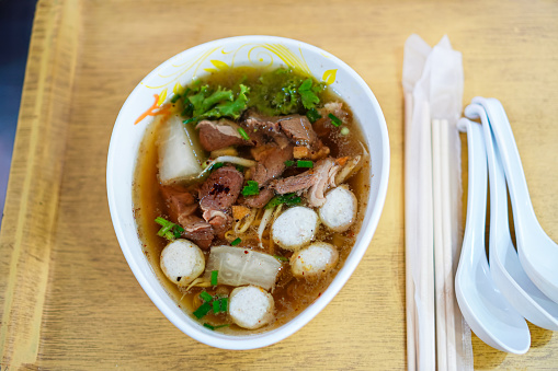 Stewed pork Noodle is a simple food menu that is popular in Thailand and many other ASEAN countries.