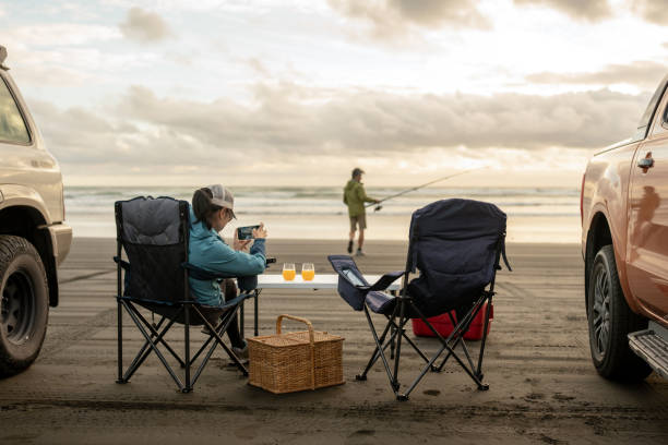 istock Picnic and Fishing on the Beach 2140338730