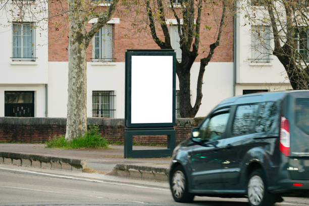 istock Blank billboard in a city street 2140364157