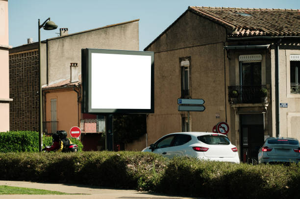 istock Blank billboard in a city street 2140390516