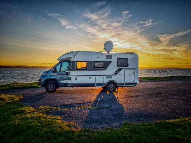 istock Motorhome at Loch Ryan during Sunset 2140396285