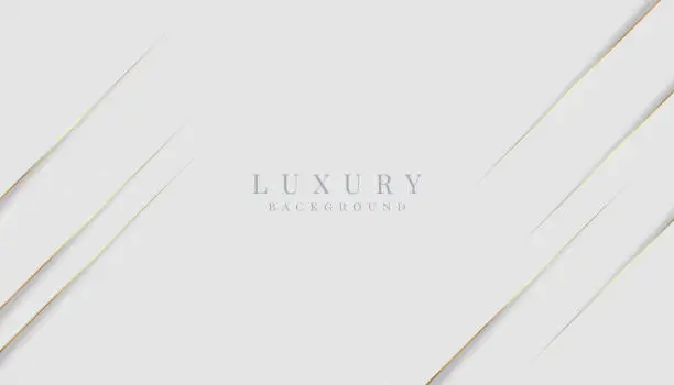 Vector illustration of Luxurious white background with sparkling gold and glitter. modern elegant abstract background